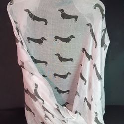 Cute Scarf With Dogs On It.