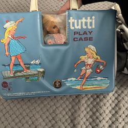 vintage 1965 mattel case with two tutti dolls 