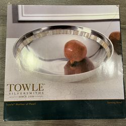 Towle Silversmith Mother Of Pearl Serving Bowl