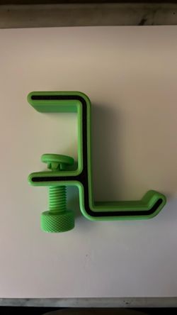 Green Desk Clamp Hook Headphone Hanger