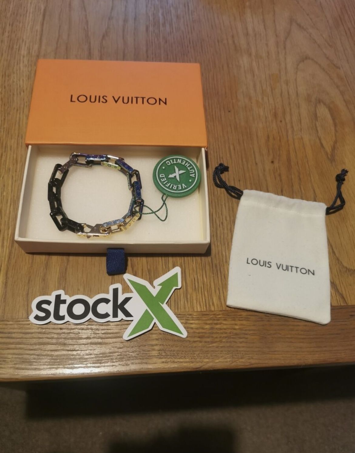 Multicolor LV Monogram Chain Bracelet