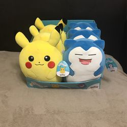 Snorlax And Pikachu 10 Inch Pokémon Original Squishmallows