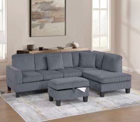 Sectional sofa with ottoman
