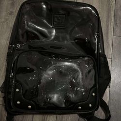 Clear Black Backpack 