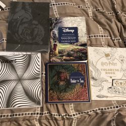 Coloring Book & Pages , Scratch Art Book & Pages