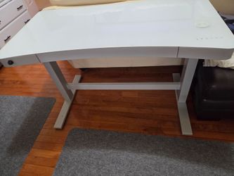 Electric Standing Desk with Glass Top