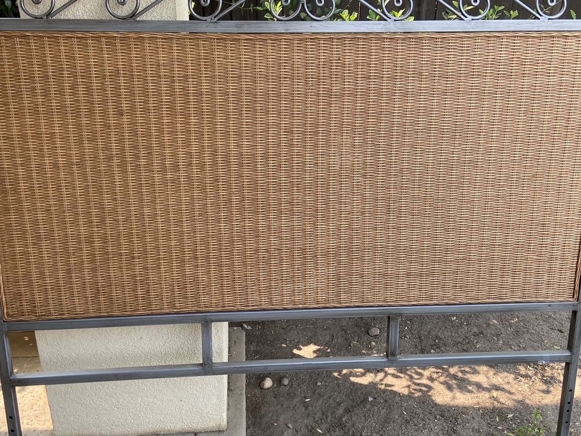 Pier 1 Imports Queen Size Metal Wicker Headboard
