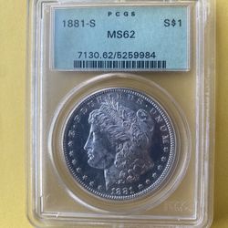 Silver 1881-S Morgan Dollar