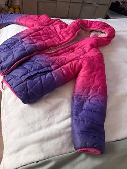 Girls Ombre Puffer Jacket with Hood