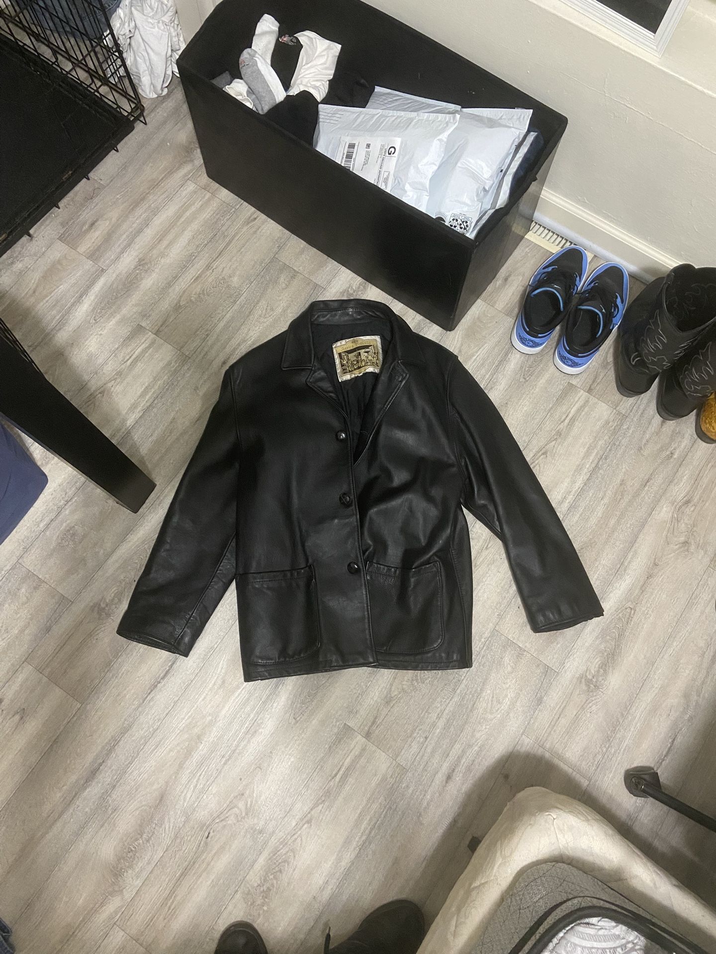 Vintage Leather Jacket Made In Italy