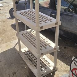 Plastic shelf 6' 3" tall  3' wide