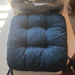 4 Chair Pads, D Blue, Brand New