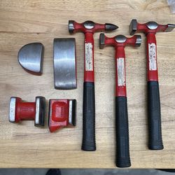 Body Fender Set, 7-Piece hammer & dolly set auto body autobody repair tools