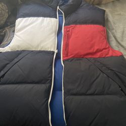 Brand New Reversible Tommy Hill Figure Puff Vest 