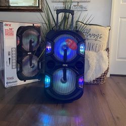 QFX Dual 10” Bluetooth rechargeable Party Speaker With Microphone And LED Lights 🔊🎤🎶 