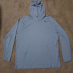 Hurley Nike Dri-FIT UPF 50+ Hooded Sun Shirt Men’s XXL Grey