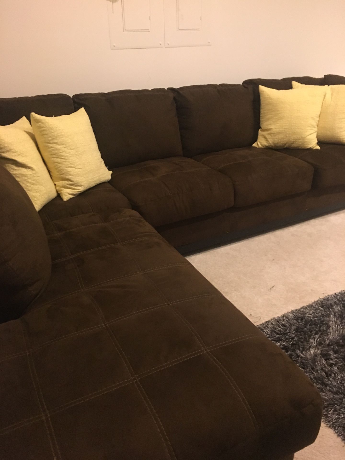 Brown sectional