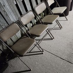 Four Vintage Folding Chairs Bundle