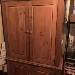 Wood Armoire 