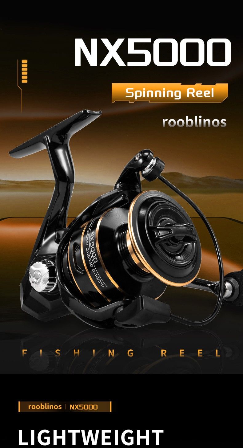 Fishing Reel 4000 Reels Spinning Reels Metal Spool and Handle for Saltwater and Freshwater Fishing