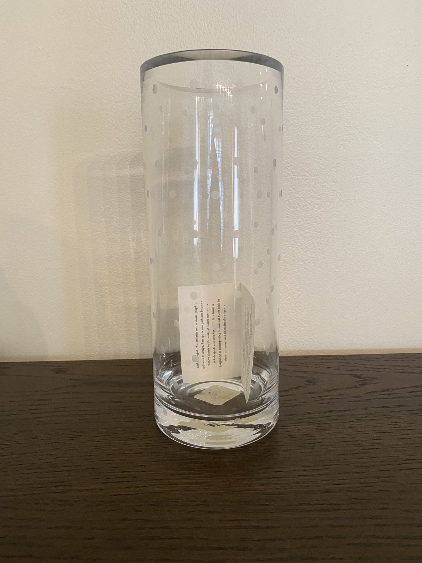 NEW Kate Spade Etched Dot Vase