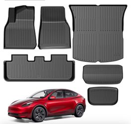 Tesla Model Y - 5 Seater - All Weather Floor Mats And Trunk Liner -  Brand New!!!!  Retails For $159.99 But Yours Today For 70% OFF!!!!!