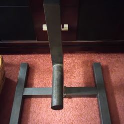 Used 110 lb Cast Iron Weight Plates Set + Rack( Home gym)