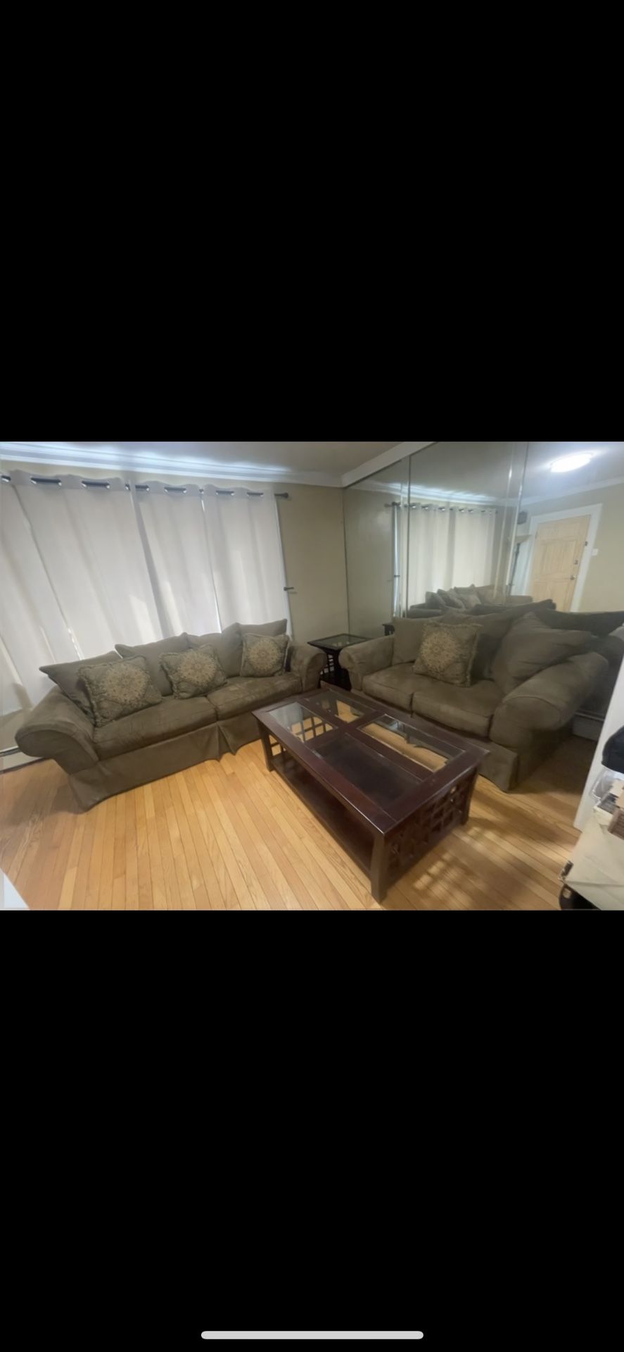 Ashley Sofa Queen Bed And Love Seat With Cocktail Table And End table
