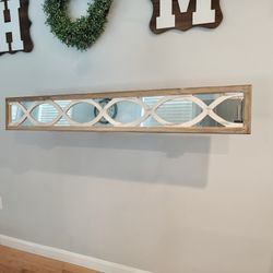 Pier 1 Hand Carved Wooden Wall Mirror Decor