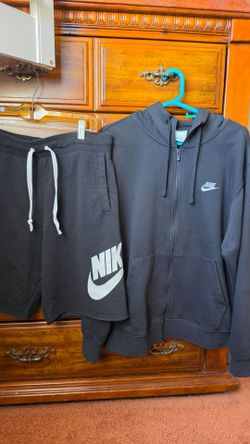 Nike size M shorts,  nike size L hoodie jacket