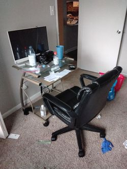 Computer chair and desk. MOVING need gone in 2 days