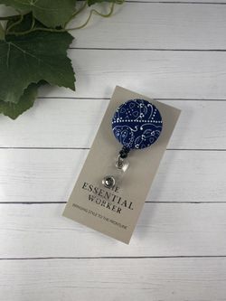 Blue Retractable Badge Reel