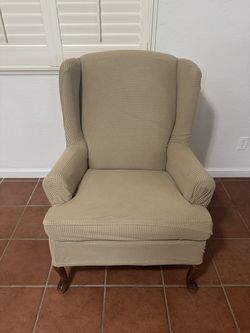 Wingback armchair & slipcover