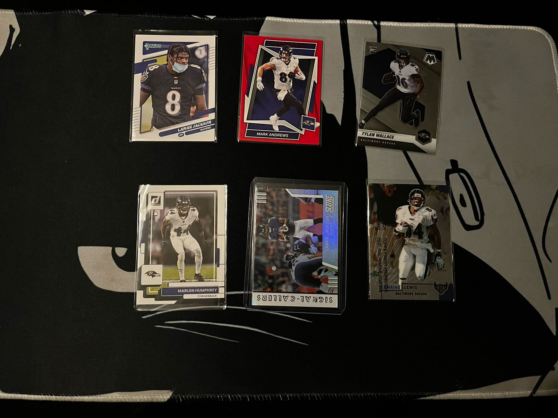 Ravens 6 sport card lot (rookies Inserts Signals)