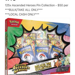 WTS 125x Pokemon Ascended Hero’s Pin Collection