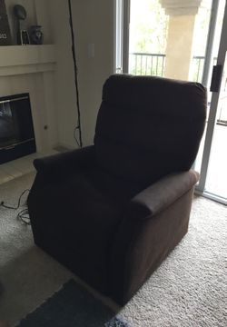 Chocolate brown lift recliner