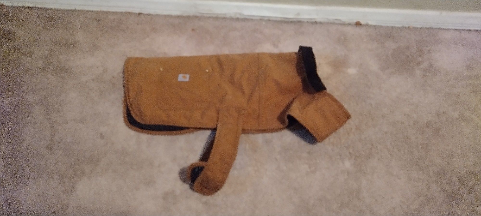 Carhartt Firm Duck Insulated Dog Chore Coat Brown/Brass, Small

