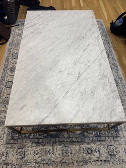 Marble Coffee Table with Gold/Brass legs