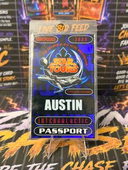 Disney Star Wars Star Tours 3000 Intergalactic Passport Austin Vintage Collectible