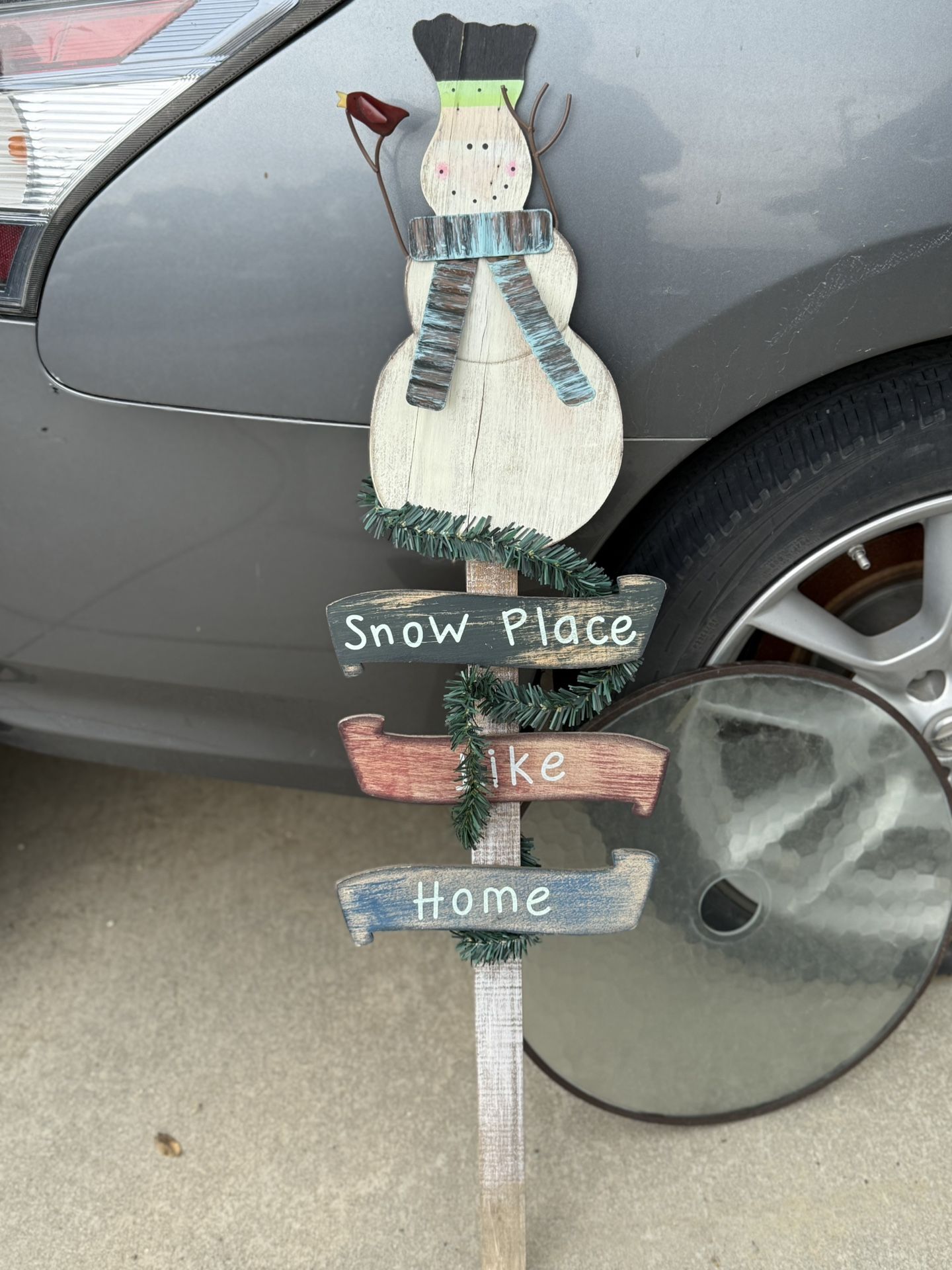 Snow Man Sign