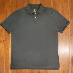 Men's J. Crew Olive Green Polo Short-Sleeved Shirt Large