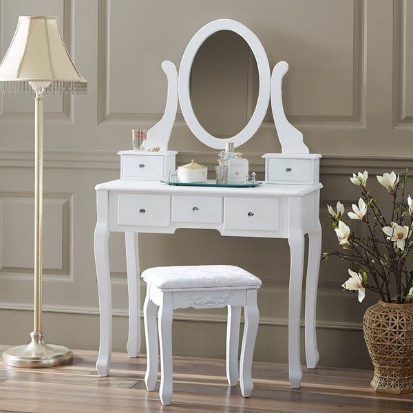 NEW Makeup Desk Vanity Table with Mirror for Women Bedroom Dressing Study Table