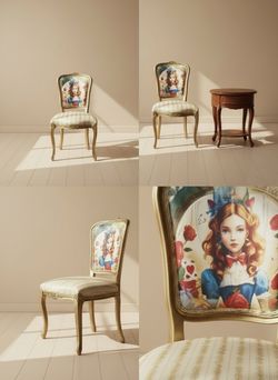 Alice wonderland little girl chair