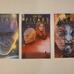 Star Trek Picard Stargazer 1-3  IDW Comics Lot Run Bagged And Boarded 