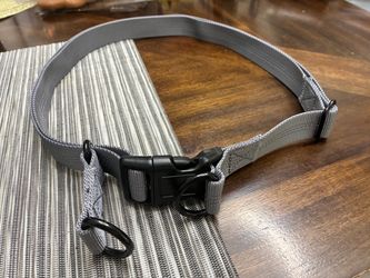 Gray Tactical Dog Collar with Quick-Release Buckle