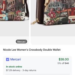 Nicole Lee Rome Edition Handbag, Clutch And Wallet