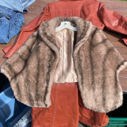 Vintage Designer Regina Glenara by Glenoit Faux Fur Shoulder Wrap-Faux Fur 1960's Regina Glenara by Glenoit Capelet-Vintage Faux Fur Shawl
