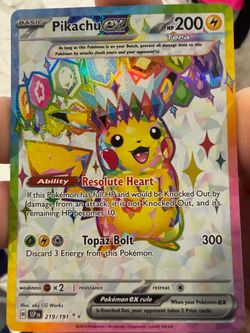 Pikachu ex 219/191 Pokémon TCG Holo Rare Card