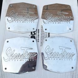 Old‑School Polished Showtime Hydraulic Backing Plates (Early 2000s) 