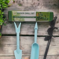 Cosyland Auger Drill Bit 1.6" X 9" Garden Auger Spiral Drill Bit Buld Drill Auger Bit for DIY Gardening Digging Fence Hole Sand Holes Planting Flower 